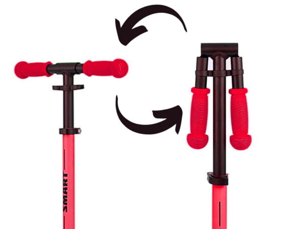 Hulajnoga Smart MillyMally czerwona ze składanymi uchwytami.