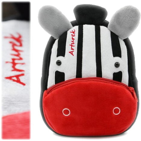 Pluszowy Plecak do zerówki w kształcie zebry. Prezent dla Arturka.