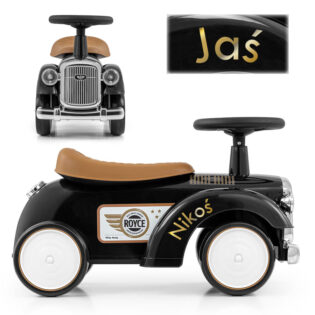 Jeździk Royce Black dla chłopca z imieniem