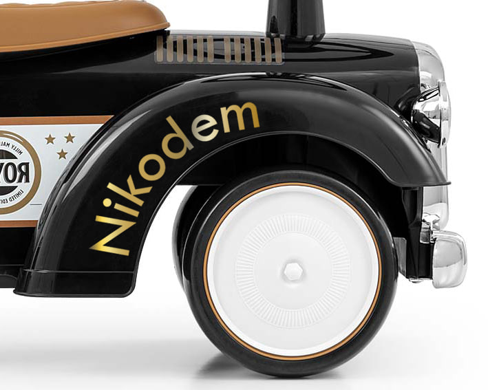 Złoty napis na jeździku