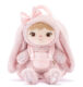 Puchata królisia z kokardą i plecakiem dla dziewczynki do przedszkola