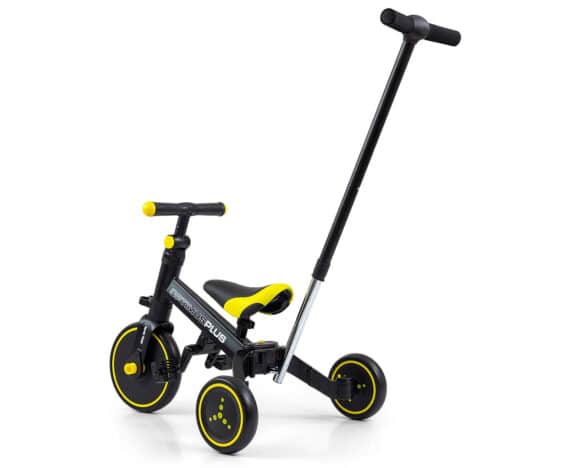 Trójkołowiec z rączką optimus plus black