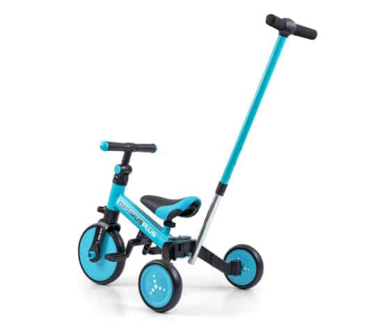 Trójkołowiec z rączką optimus plus blue