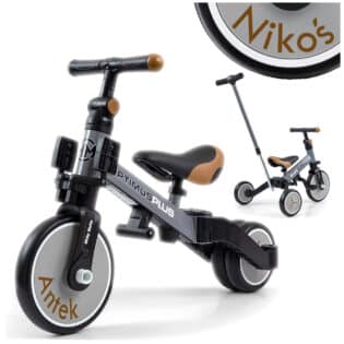 Personalizowany rowerek jeździk krójkołowiec Milly Mally Optimus Plus Szary