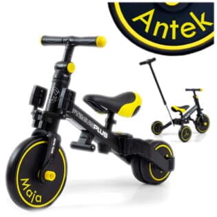 Rowerek biegowy trójkołowy Optimus Plus Milly Mally czarny 4w1