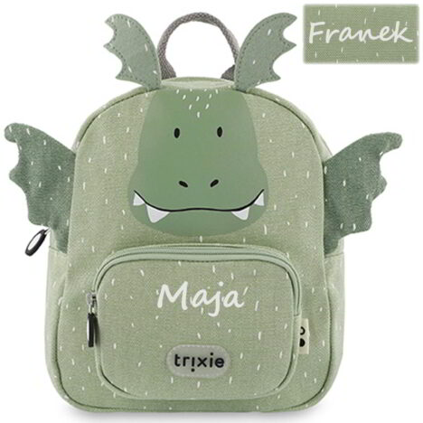 Personalizowany mały plecak do przedszkola Trixie Smok