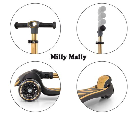 Szczegóły hulajnogi Boogie Gold Milly Mally