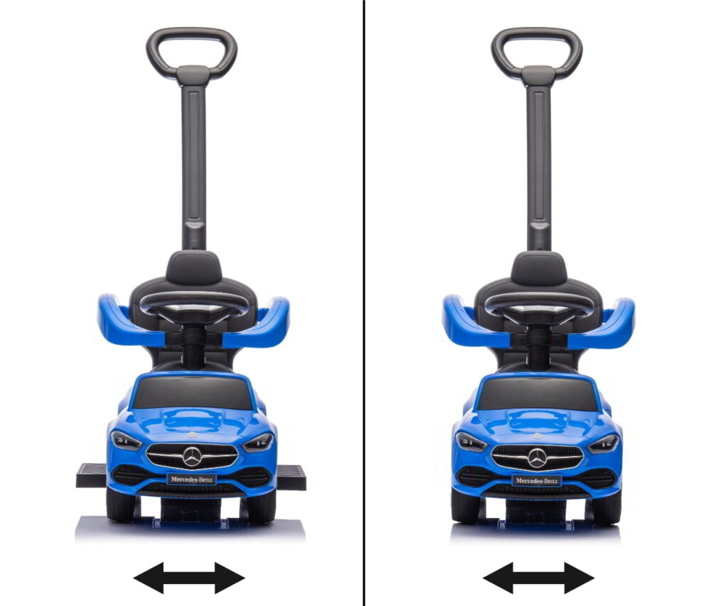 Ausziehbare Fußstützen in der Mercedes C-Klasse in Milly-Mally-Blau