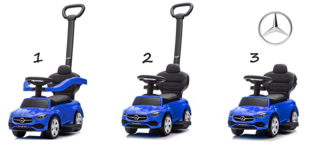 Drei Varianten der Mercedes C-Klasse in Blau