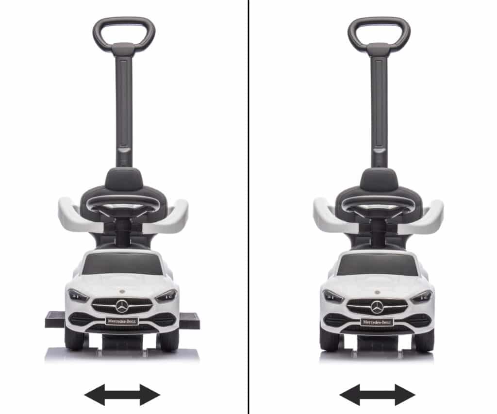 Auto mit ausziehbarem Fußstützen