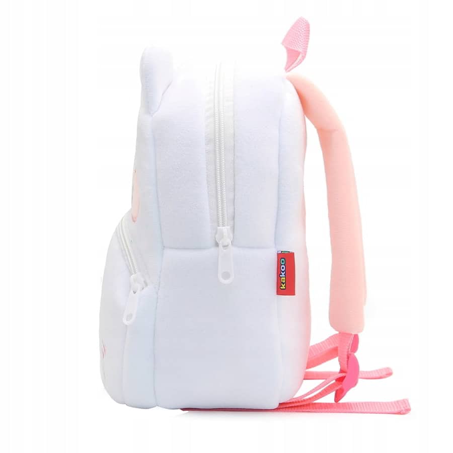 Biały plecak z boku