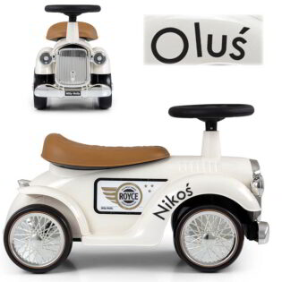 Personalizowany retro jeździk odpychacz Royce White Milly Mally