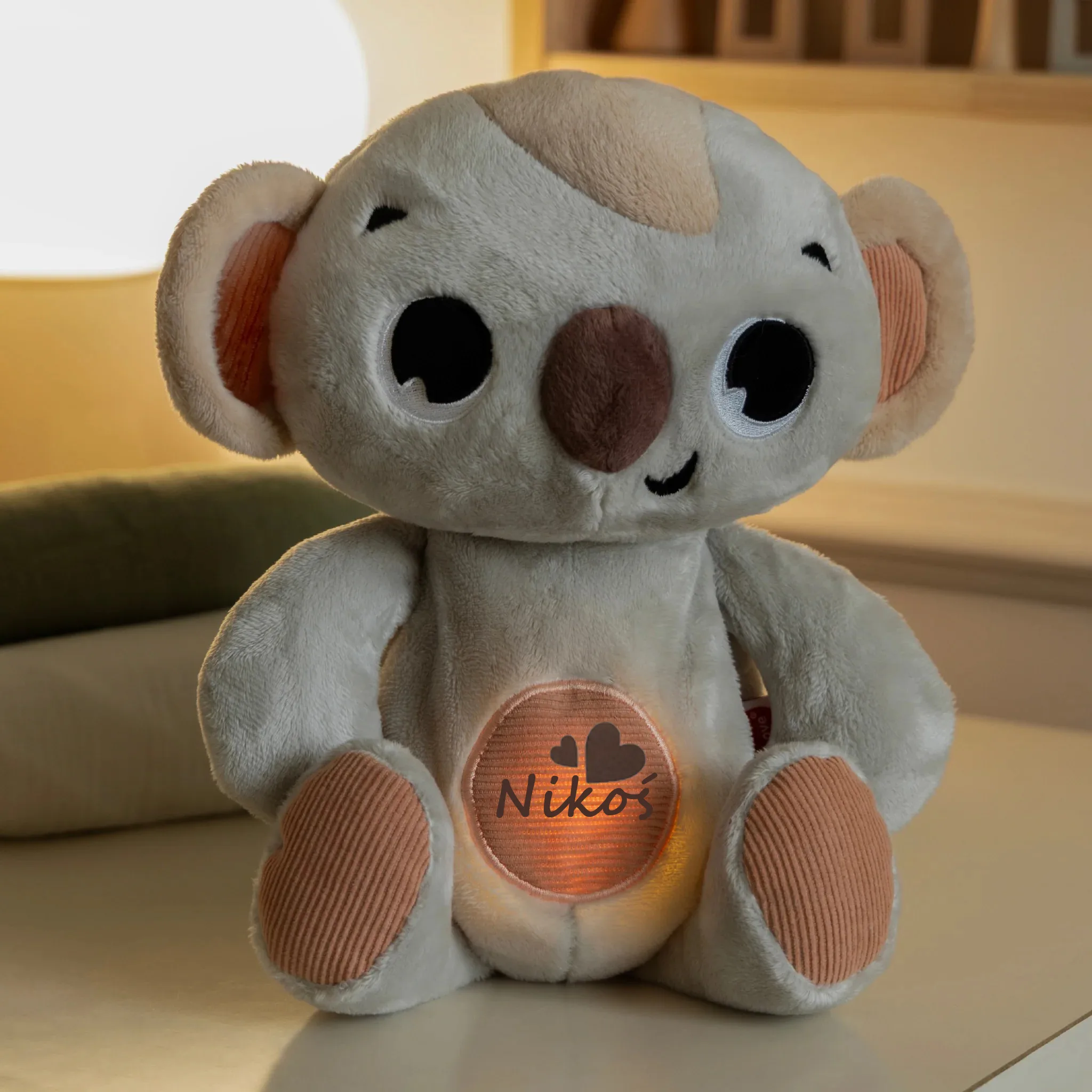 Oddychająca Koala ze światełkiem na brzuszku
