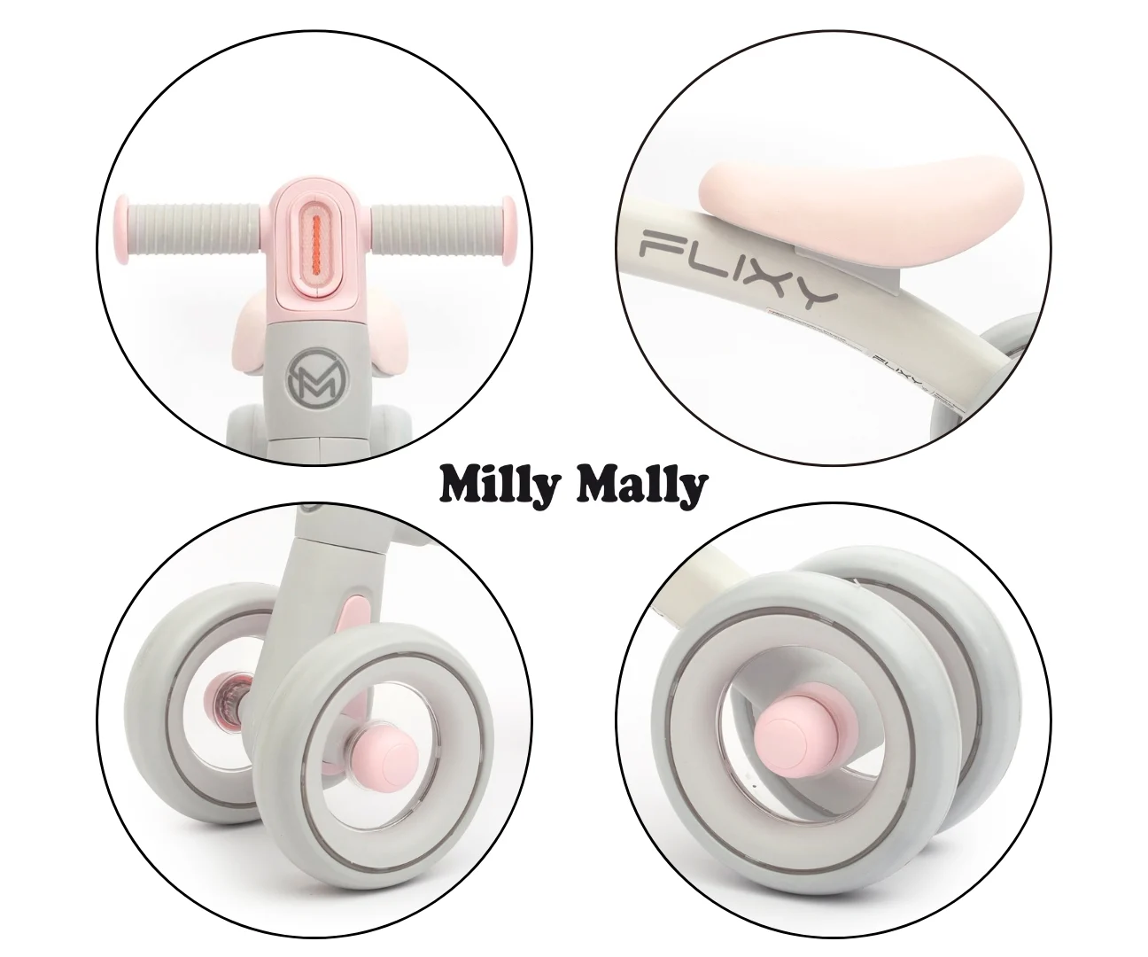 Detale rowerka flixy pink
