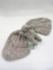 Pluszowy słoń obciążeniowy z różową dedykacją od rodziny na uszach